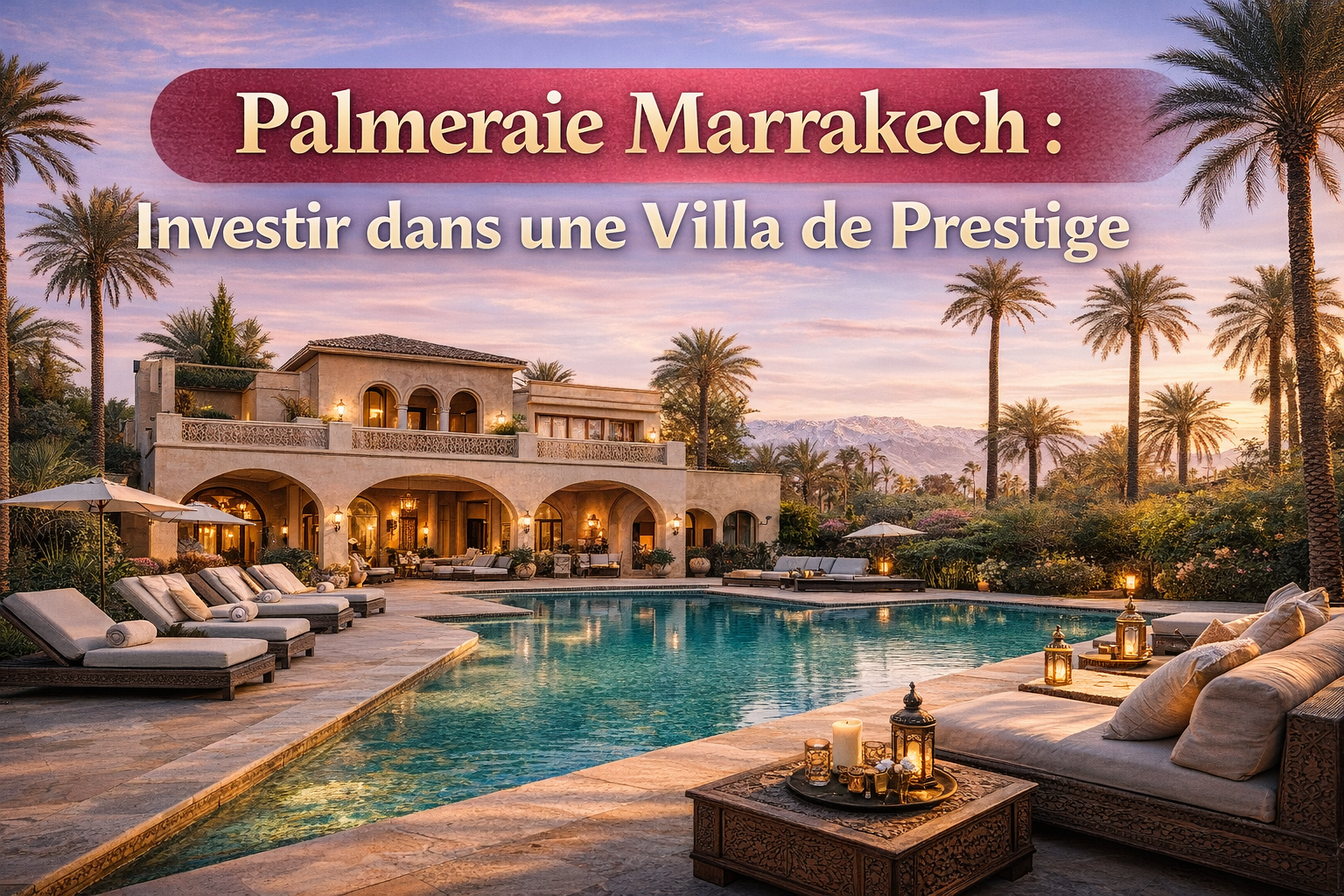 Palmeraie Marrakech : Investir dans une Villa de Prestige