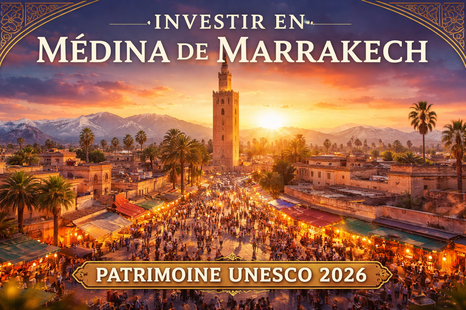 Investir en Médina de Marrakech : Patrimoine UNESCO 2026